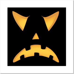 Scary Jack O Lantern Face Posters and Art